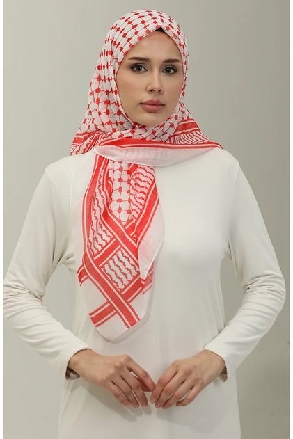 Palestinian keffiyeh scarf 1001-04 red