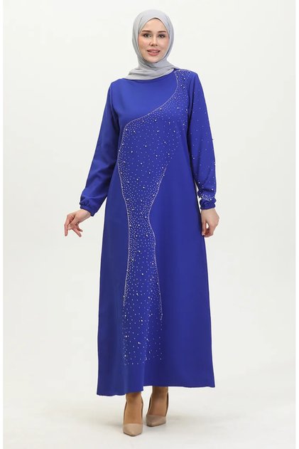 Stone Printed Evening Dress 0407-01 Saks