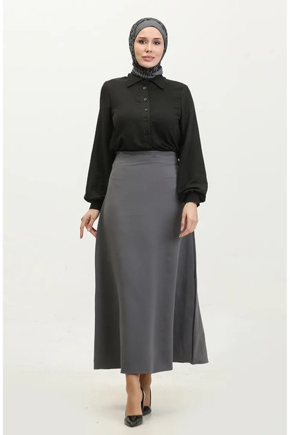 تنورة مزدوجة 4816-02 رمادي