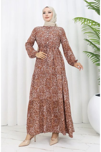 Mixed Patterned Dress 0352-02 Taba