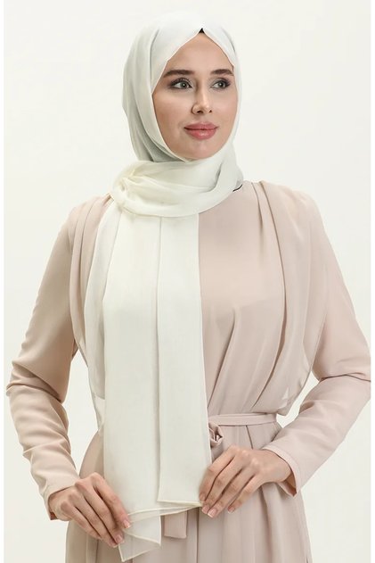 Aymina janjan chiffon shawl 7586-03 cream