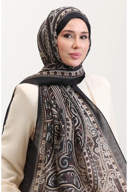 شال كهرمان عرقي 70278-07 ترابي
