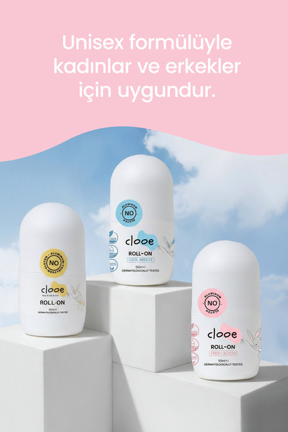 3'lü Avantajlı Roll-On Seti - Ferahlatıcı + Cool Breeze + Fresh Bloom 50 ml - Alüminyumsuz - Ter Kokusu Önleyici - Vegan & Aloe Vera Özlü