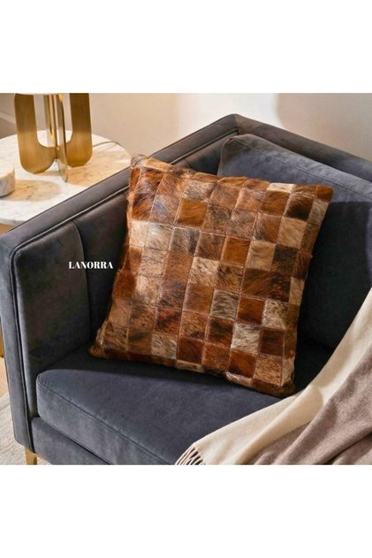 Brindle Premium Hakiki Dana Postu Kırlent