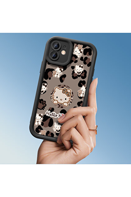 PATTERNOVA Redmi Note 13 Pro 5G Uyumlu Hello Kitty Siyah Silikon