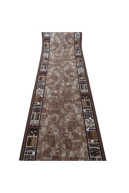 Traversa Antiderapanta Symbol, Nuante Bej cu Maro, Latime 60 cm