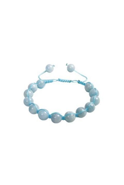 Aquamarine Knitted Bracelet 8 mm