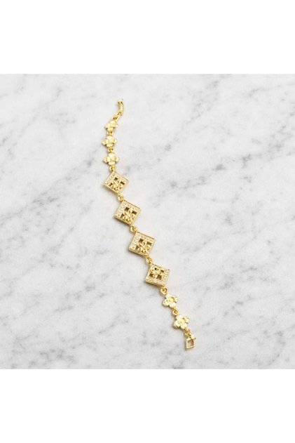 Stylish Gold-Tone Steel Bracelet