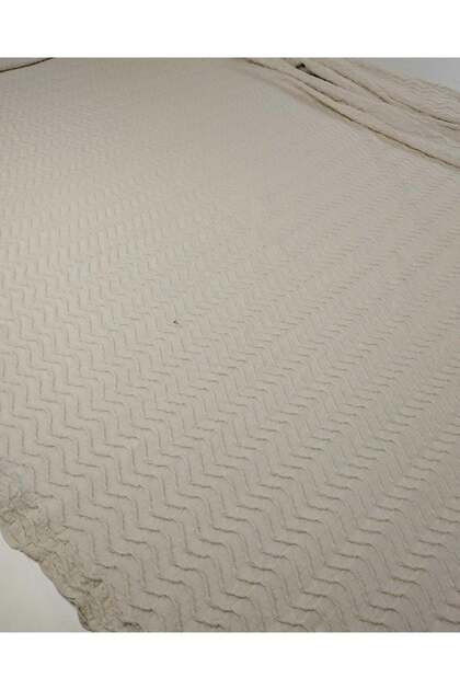 Crinkled Jersey Fabric in Cream and Beige Colors (Width 180 cm X Length 220 cm)