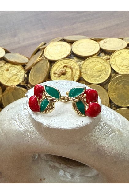Cherry Figure Hoop Girl's Earring