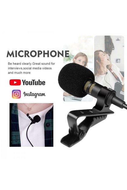 Wired Microphone for Mobile Phones and Computers with 3.5mm Aux Ports