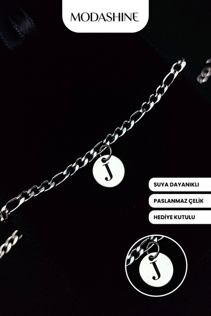 Letter J Bracelet – Stainless Steel Bracelet, Gift for Lover, Spouse, Mother, Father, Friend