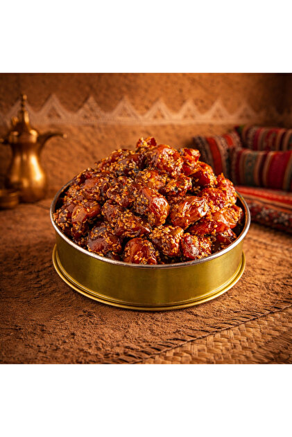 (Extra Special Offer) Premium Date Palm Extract Date with Sesame - 1kg in Gold-Plated Box