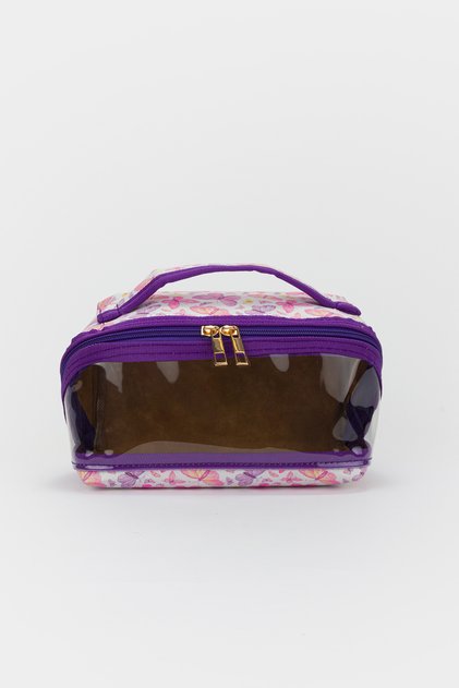 Large Size Transparent Window Makeup Bag Cosmetic Organizer Travel Bag