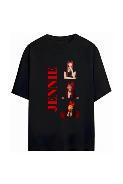 SVART WEAR Jennie BlackPink Unisex Oversize %100 Pamuklu T-Shirt