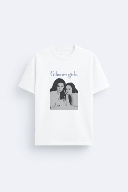Gilmore Girls Printed Crew Neck White T-Shirt T-Shirt