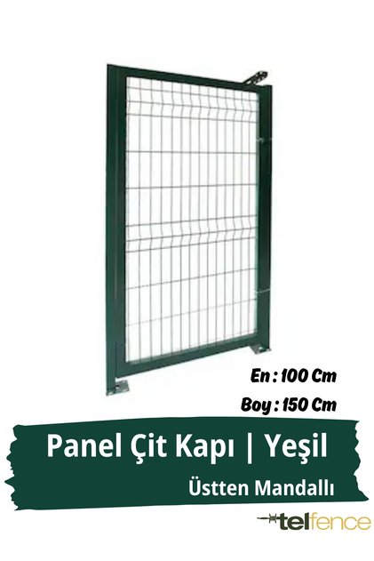 Panel Çit Kapı , Bahçe Kapısı - Üstten Mandallı En-Boy : 100 x 150 Cm