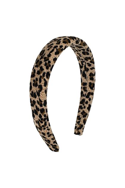 Coronita Par Lata Bej cu Model Leopard Chunky