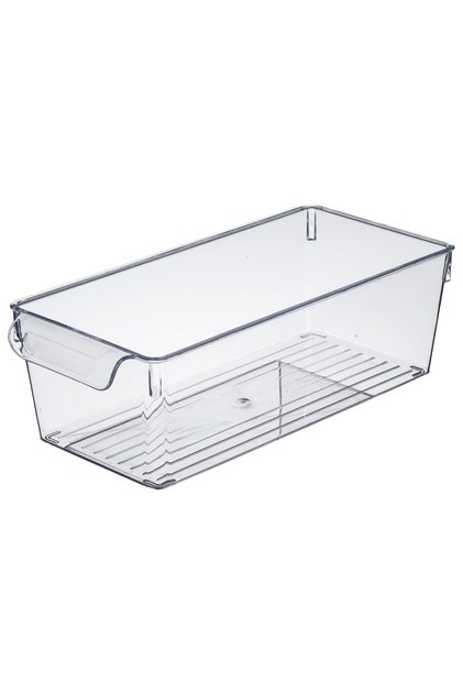 Cutie Organizatoare pentru Frigider din Plastic Transparent cu Maner 32,5x15x10cm