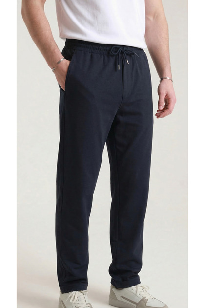 Men's Navy Blue Baggy Fit Parachute Sweatpants Breathable Thin Summer Comfortable Fabric