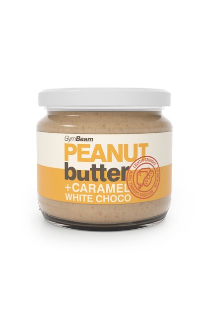 Ciocolată albă cu unt de arahide și caramel, 340 g