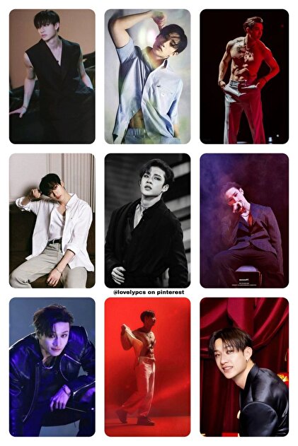 sevimliflower bang chan stray kids 1 ADET FOTOKART PVC KAPLI 9*6