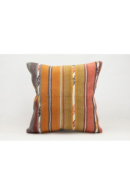 Handmade Old Kilim Rug Vintage Made in the 1950S, Cushion Cover , Wool , 50X50 cm