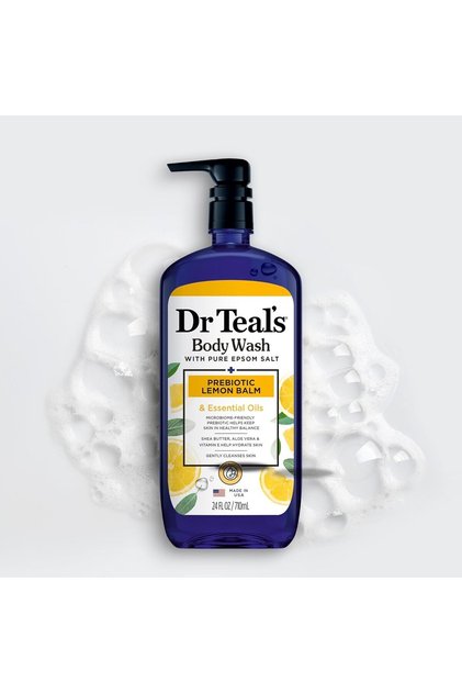 Dr. Teals Epsom Salt Body Wash - Lemon Probiotic Balm 710ml