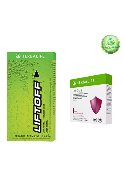Herbalife Liftoff ve Pro-Core Vitamin Seti Günlük Enerji ve