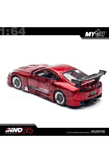 Inno Inno64 1/64 Scale Toyota Supra A80 Top Secret Gt300 Model Car
