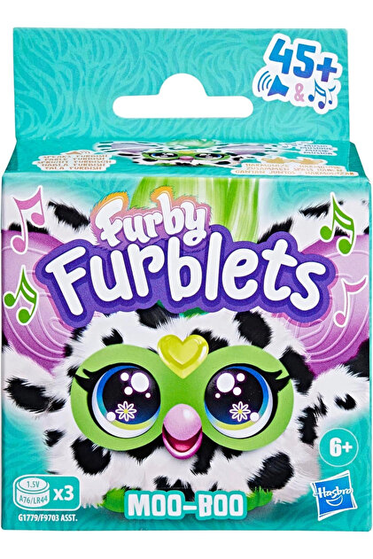 Furby Furblets Moo-Boo Electronic Mini Plush Toy with 45+ Sounds for Ages 6+