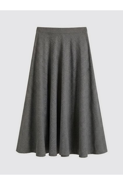 تنورة واسعة منقوشة بخصر مطاطي من Peak New Season