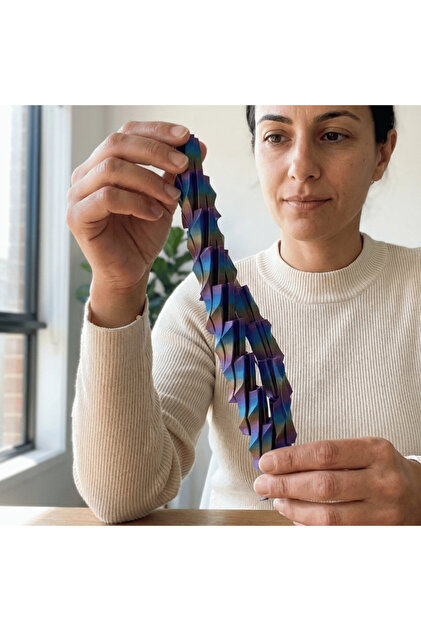 Atatuğ Hediyelik 3D Bukalemun Renkli Spiral Fidget - Katlanabilir
