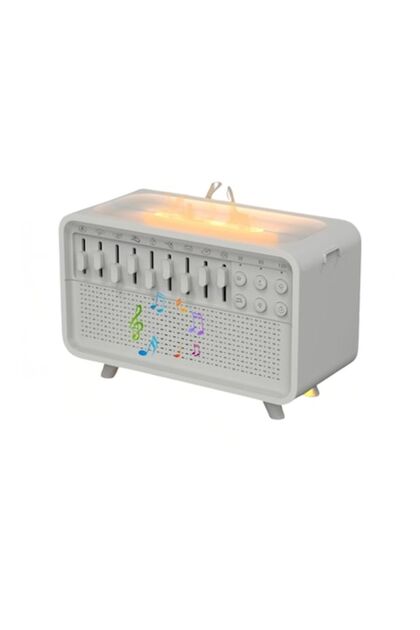 Umidificator aer cu efect de flacără, 3In1 Nubiqo, aparat white noise si difuzor pentru aromaterapie