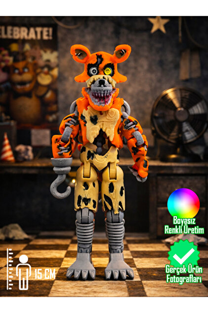 Suelo Butik FNAF Withered Foxy Eklemleri Hareketli Five Nights at