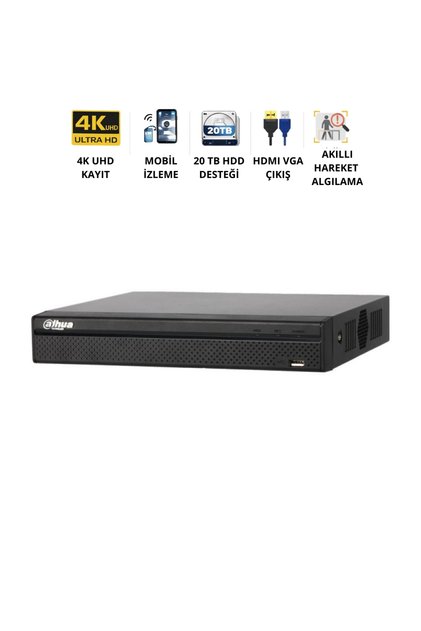NVR2116HS-4KS3 16 Kanal 12MP IP Kamera Destekli NVR