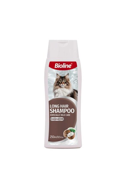 بيولين شامبو للقطط ذات الشعر الطويل بزيت جوز الهند 250ml