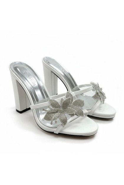 High-Heeled Evening Slippers