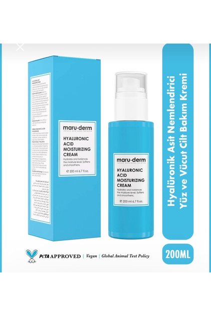 Hyaluroniz acid nemlendirici yüz ve vücut kremi 200 ml