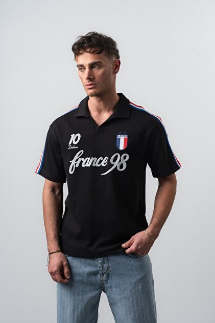 Respire Men's France 98 World Cup Regular Fit Polo Neck Fan T