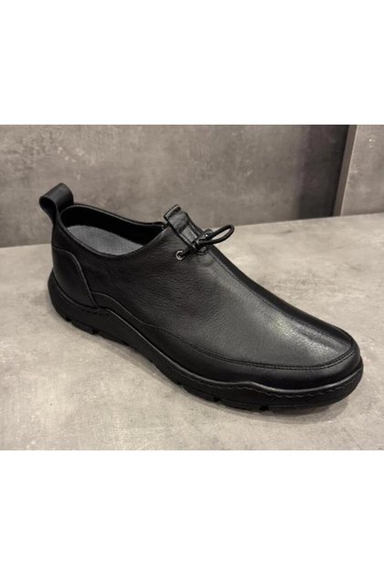 Jf-5020 Men's Genuine Leather Flexible Soft Ultra Light Laceless Comfort Sole Daily Shoes