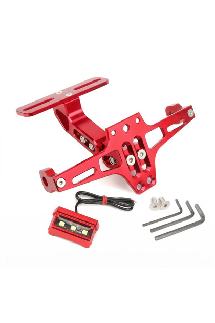 MOTO GZ Motosiklet Katlanır Plakalık CNC Metal -Ledli- Sinyal