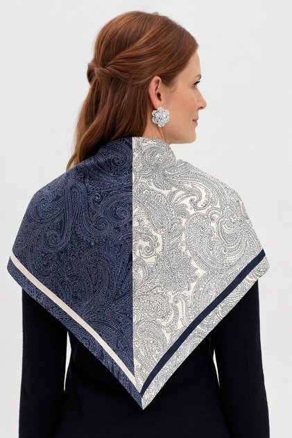 Choose Your Style Navy Blue Royal Scarf / Bandana / Accessory / Shawl 90X90 cm