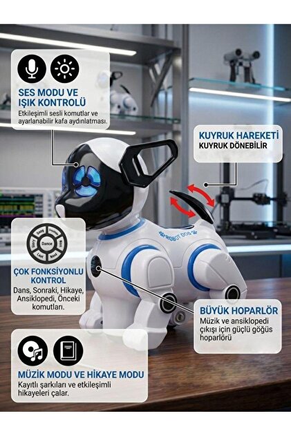Tıfıl Toys Kumandalı Müzikli, Işıklı, Ses Komutlu, Dans Eden