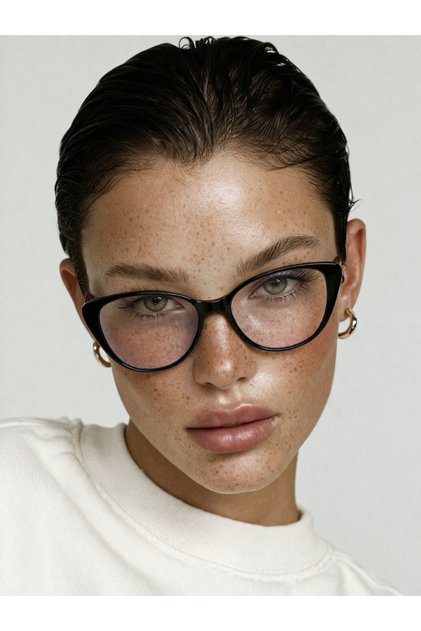 نظارات شفافة للنساء والرجال من نوع Cat Eye Bone، نظارات واقية من الضوء الأزرق للجنسين
