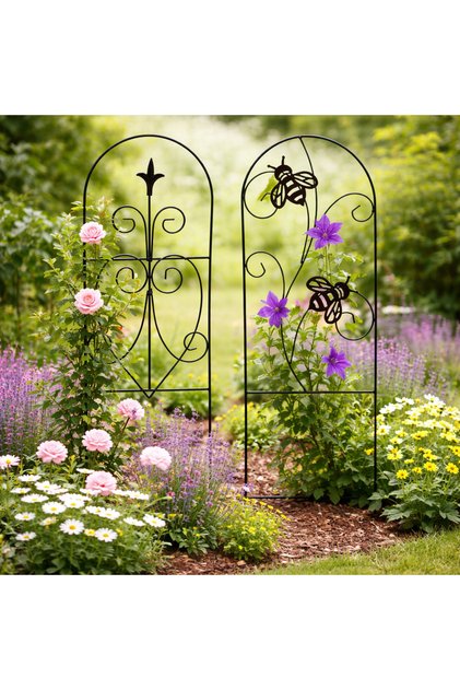 Pergola de grădină, Dimensiune 23 x 62 cm, Culoare Negru