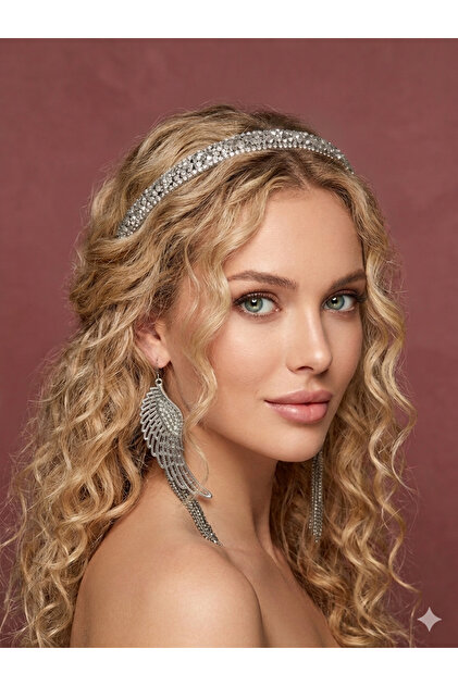 Real Stone Crown with Tie-Down Adjustable Shiny Stone Crown Henna Crown Bride Festival Crown