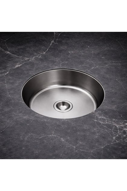 DAİRESEL EVİYE 38 CM TEZGAH ALTI KROM (GİDER VE SİFON DAHİL)