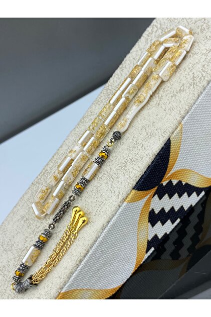 Tesbih Store Altın Parçacıklı Tesbih Kesme Model Golden Rosary