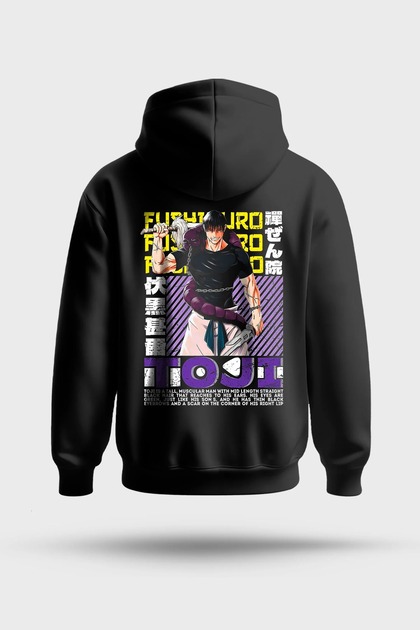 Jujutsu Kaisen Toji Fushiguro Oversized Hoodie and Jujutsu Kaisen Sukuna "King of Demons"